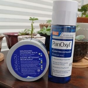 Andalou Nourishing Cleansing Balm & PanOxyl Exfoliant - PanOxyl Expires In May